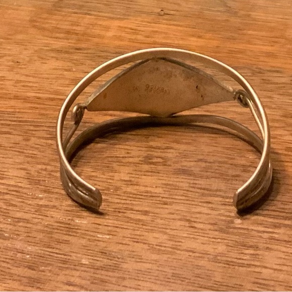 Silver and Teal Women's Bracelet Alpaca Silver - Picture 6 of 6